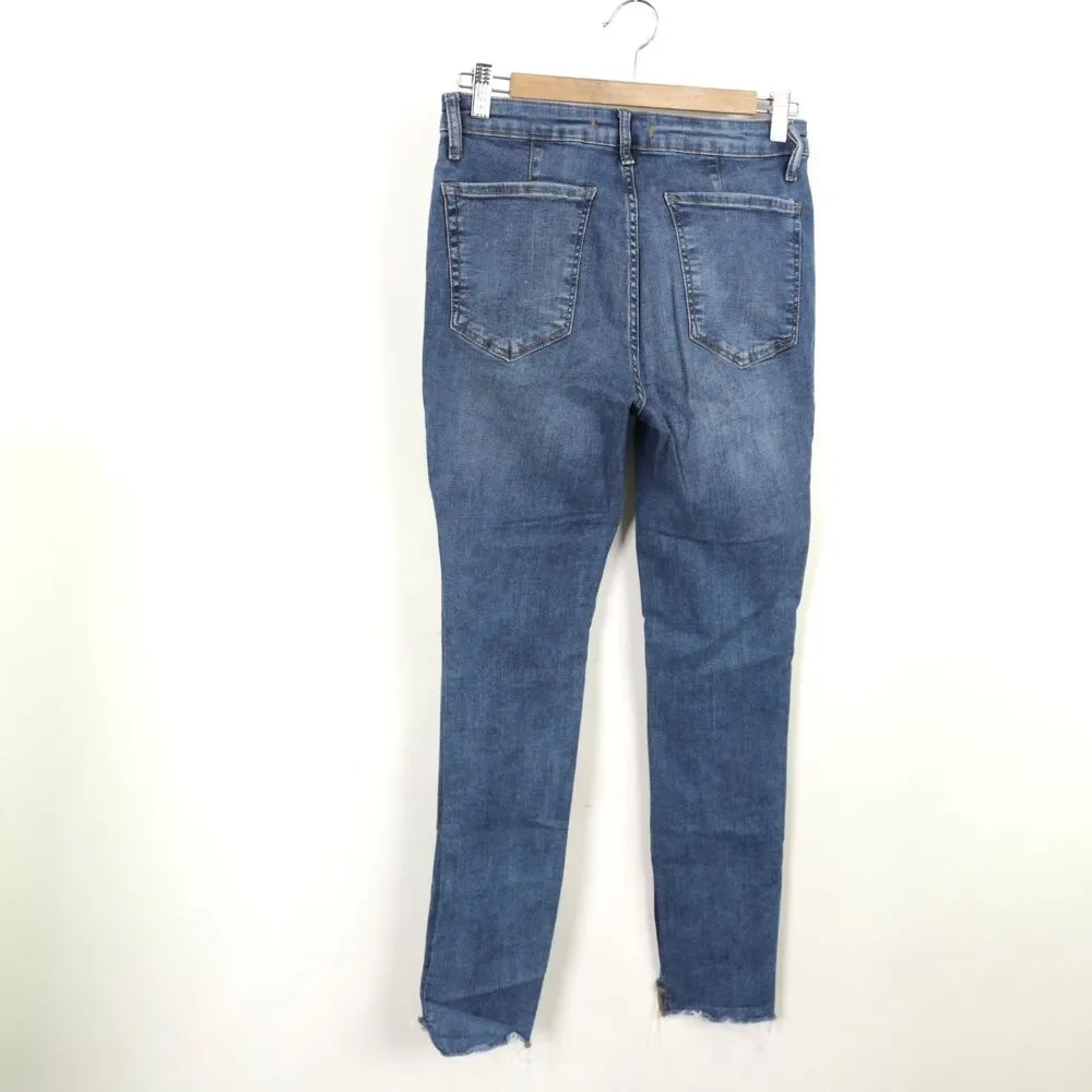 Free People High Low Raw Hem Skinny Jeans size 27